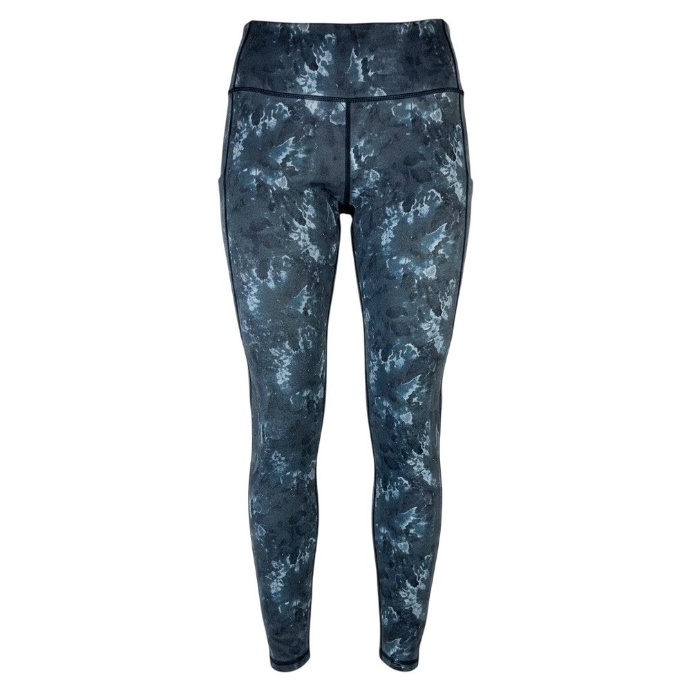 Styleword Womens Blue Tie Dye High Waisted Comfy Yoga Leggings with Pockets XXL